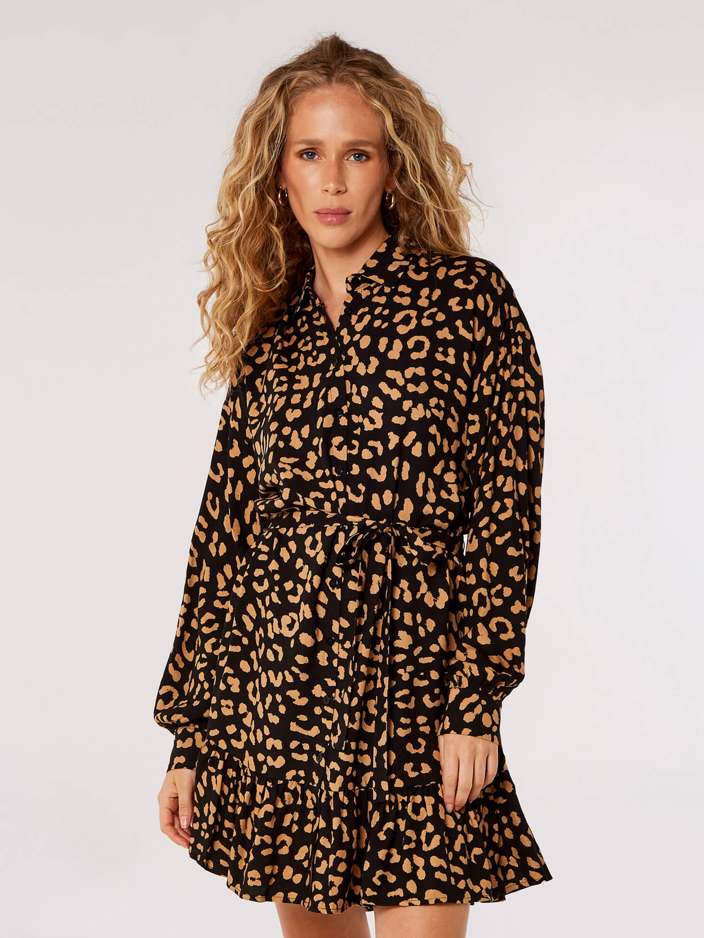 Apricot kleid leo Clearance